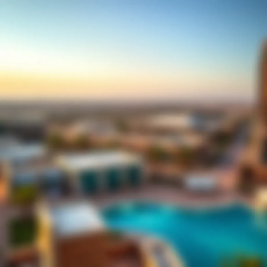 A panoramic view of Al Qusais showcasing its urban landscape