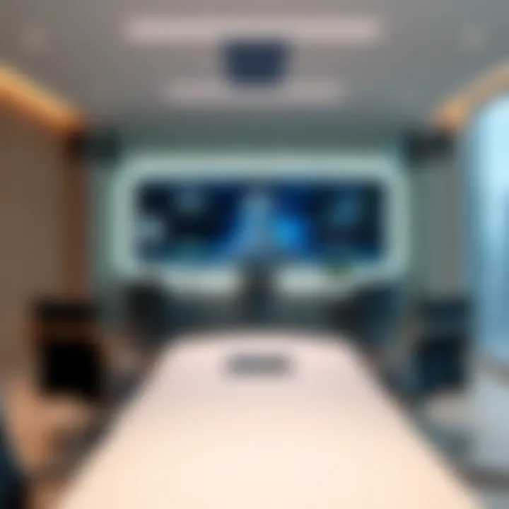 A meeting room equipped with advanced technology, symbolizing corporate innovation in Business Bay