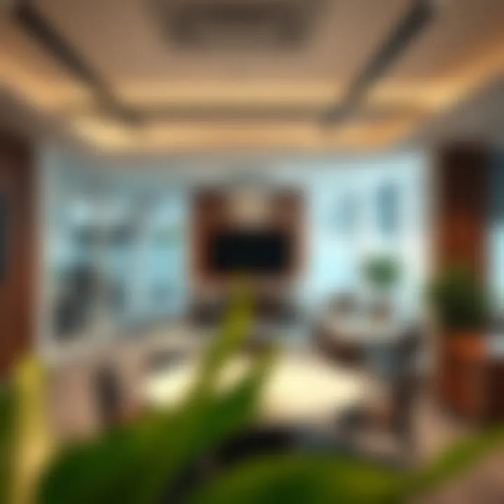 An office interior representing a collaborative workspace environment in Business Bay