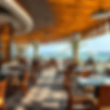Vibrant and stylish beachfront dining scene at La Mer