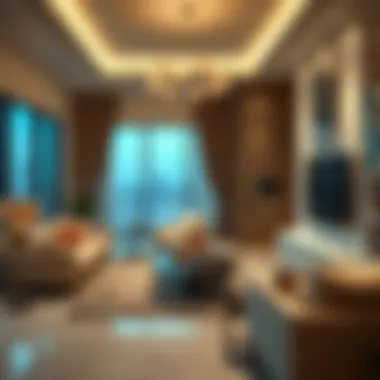 Sophisticated Living Space in Dubai Penthouse Elegant living space showcasing modern design in a Dubai penthouse