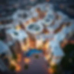 Aerial view of Studio Qusais showcasing modern architecture