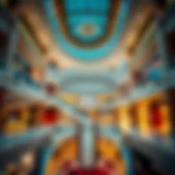 Interior view of a luxurious mall in Dubai showcasing elegant design and architecture