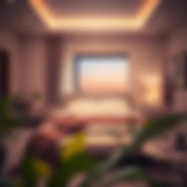 Peaceful bedroom ambiance in a rental apartment in Al Warqa