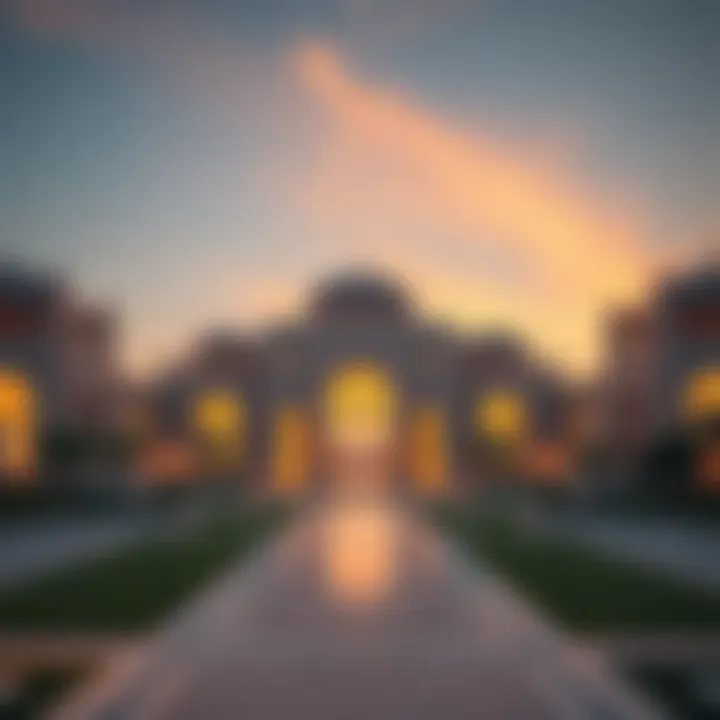 Stunning view of Studio Al Khaleej's architecture at sunset