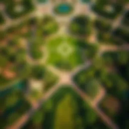 Aerial view of Al-Mubazzarah park showcasing lush greenery