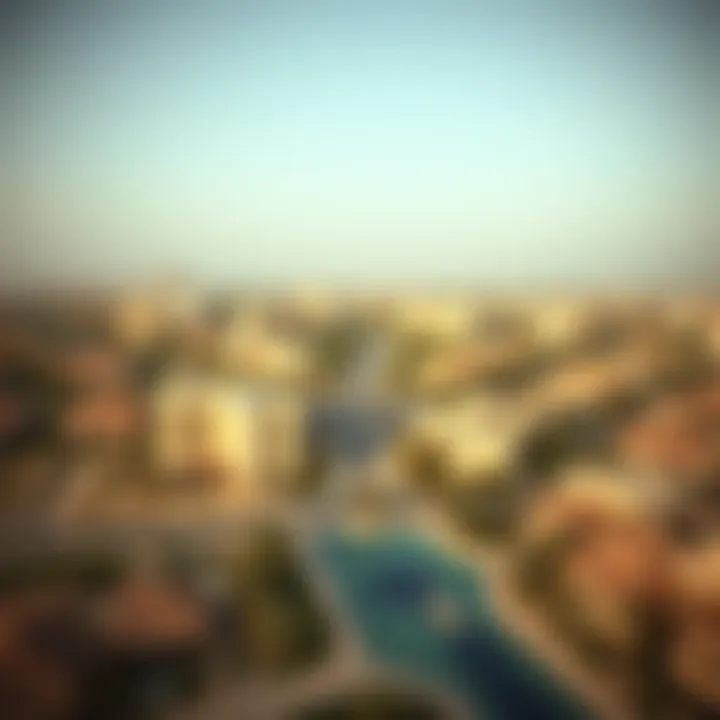 Aerial view of exclusive neighborhoods in Dubai