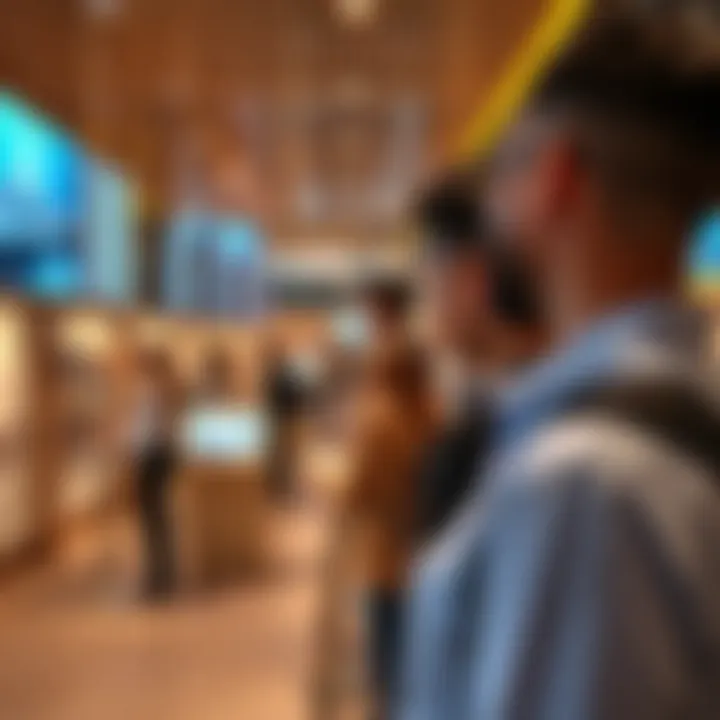 Visitors engaging with displays at the Wasl Experience Center